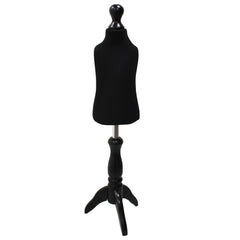 Children's Age 1 years Tailors Dummy Black With Choice of Black Tripod stands