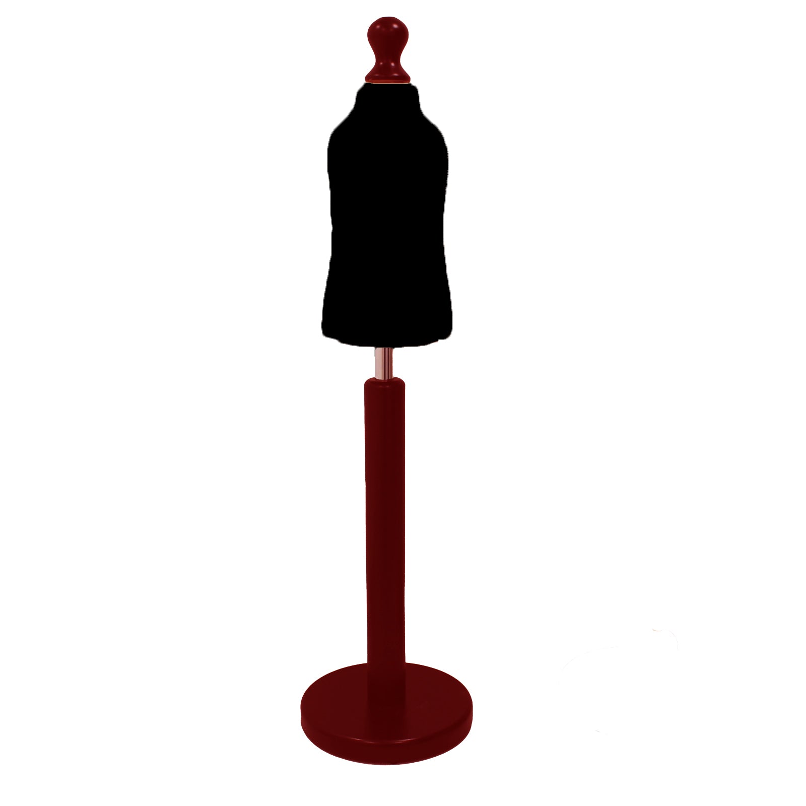 Children's Age 1 years Tailors Dummy Black With Choice of Red Round Base stands
