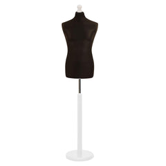 Male Tailors Mannequin  Black With Choice of white Round Base stands