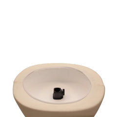 Display Geek Female Dressmakers Dummy Cream Torso with Darkwood Round Base Stand