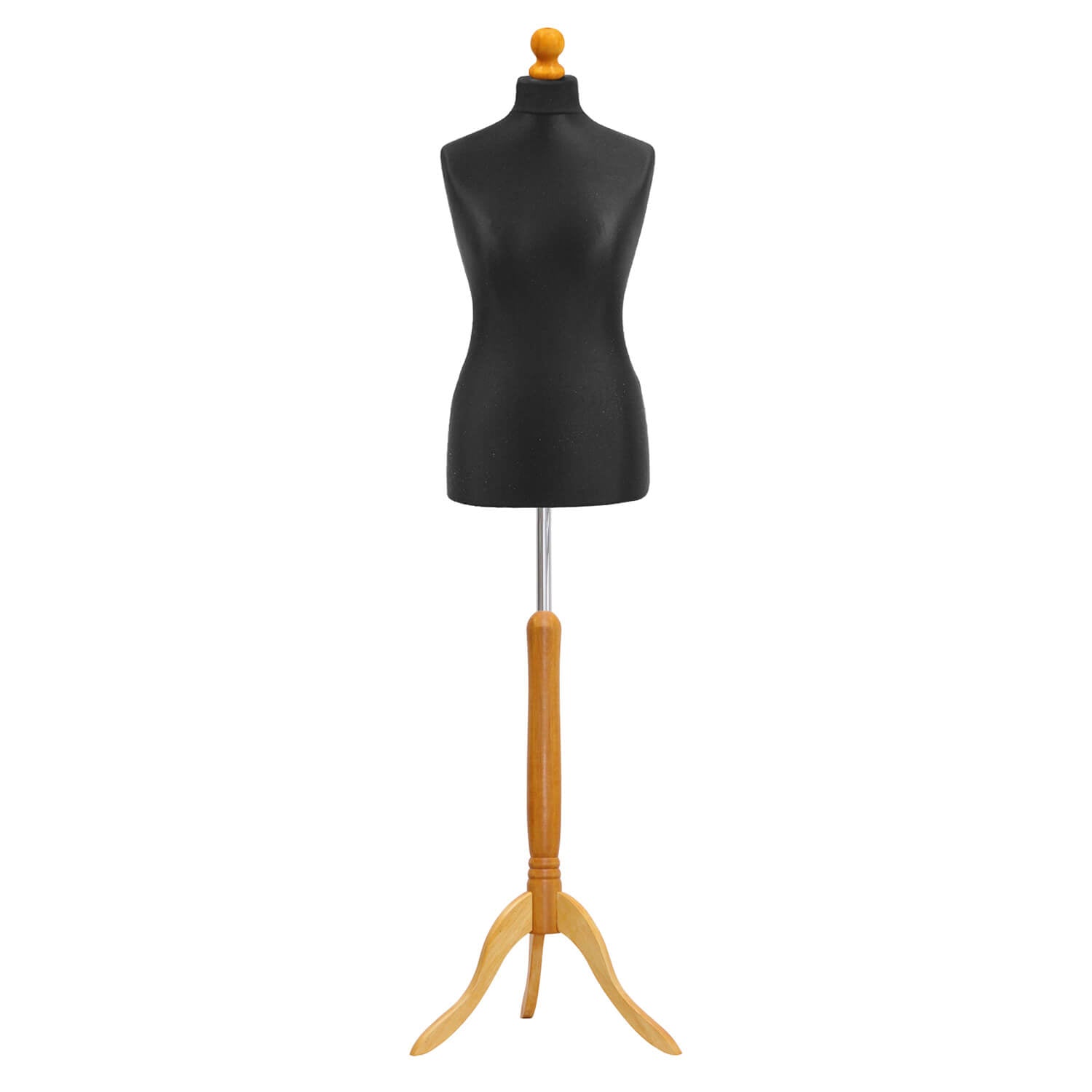 Black Dummy with Lightwood Tripod Stand