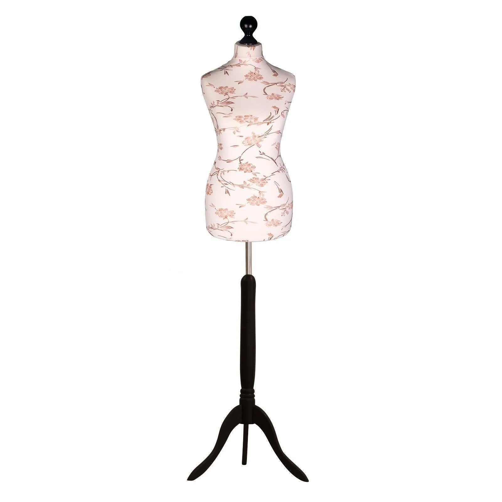 Brown Floral Mannequin with Blackwood Tripod Stand