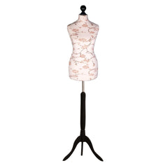 Brown Floral Mannequin with Blackwood Tripod Stand