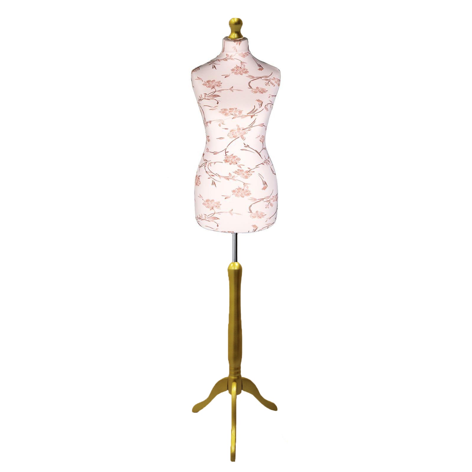 Brown Floral Mannequin with Goldwood Tripod Stand