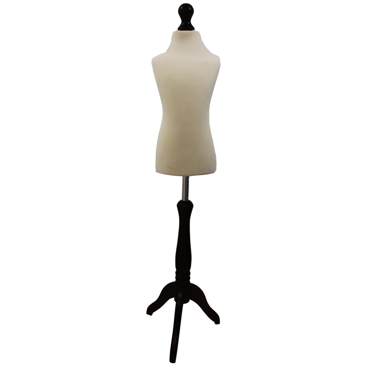 Children's Dressmakers Mannequin Age 6-8 Years Cream With Choice of Black Tripod stands