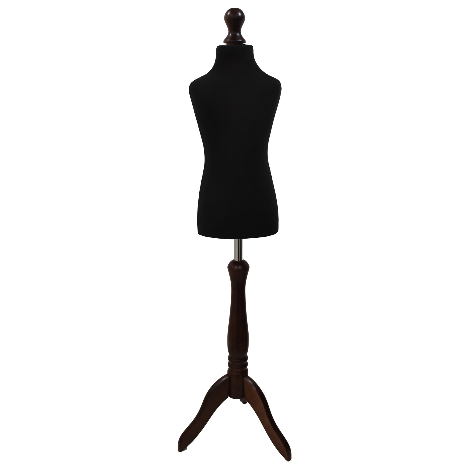Children Tailors Mannequin Age 5-6 Years Black With Choice of Dark wood Tripod stands