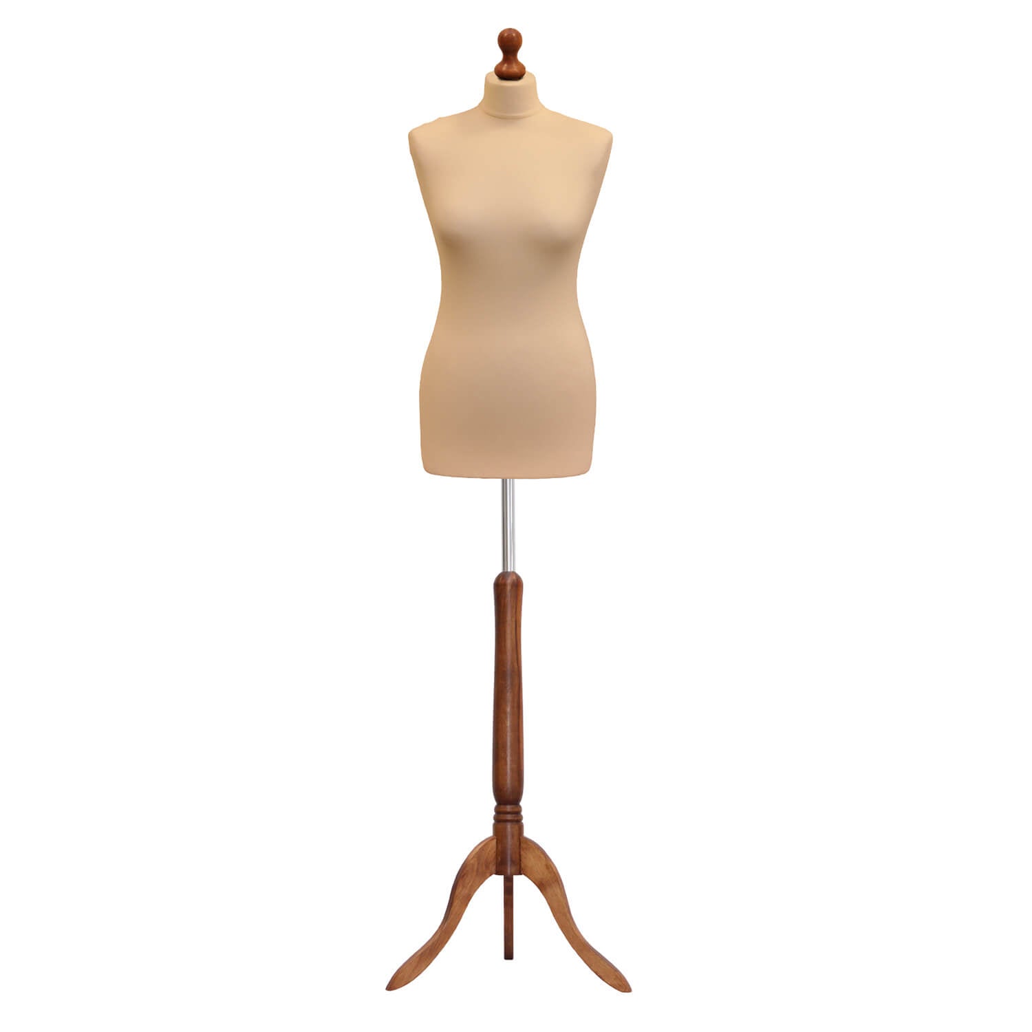 Cream Dressmakers Dummy With Darkwood tripod