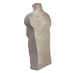 Male Light skin 3 Quarter Plastic Body Form Mannequin