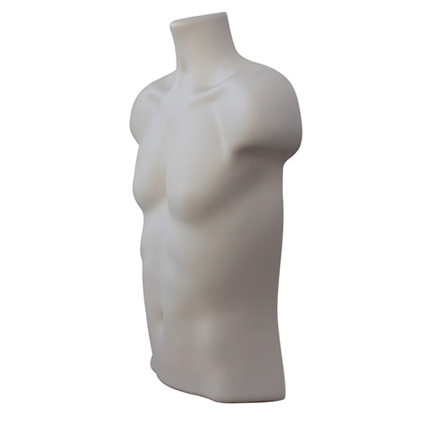 Half Body 3 Quarter Male Light skin Hanging Plastic Mannequin