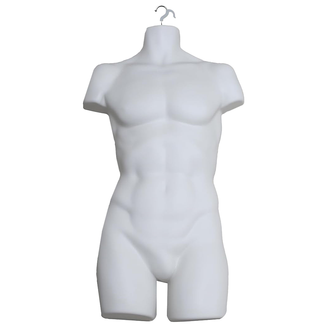 Adult Male Full Size Hanging Body Form Display Mannequin white