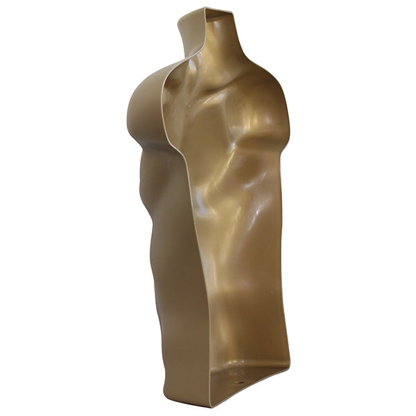 Gold bask side Half Body 3/4 Male Hanging Plastic Mannequin