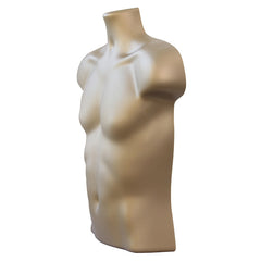 Half Body 3 Quarter Male Gold Hanging Plastic Mannequin