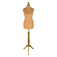 Dressmaker Mannequin Gold with Gold tripod