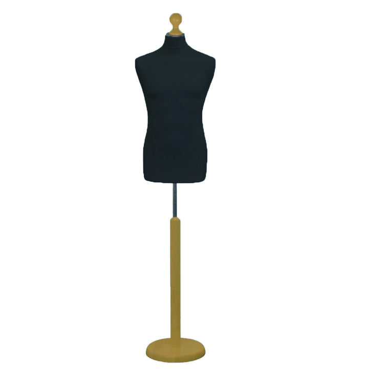 Male Tailors Mannequin  Black With Choice of Round Base stands