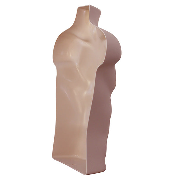 dark skin back side Half Body 3/4 Male Hanging Plastic Mannequin 