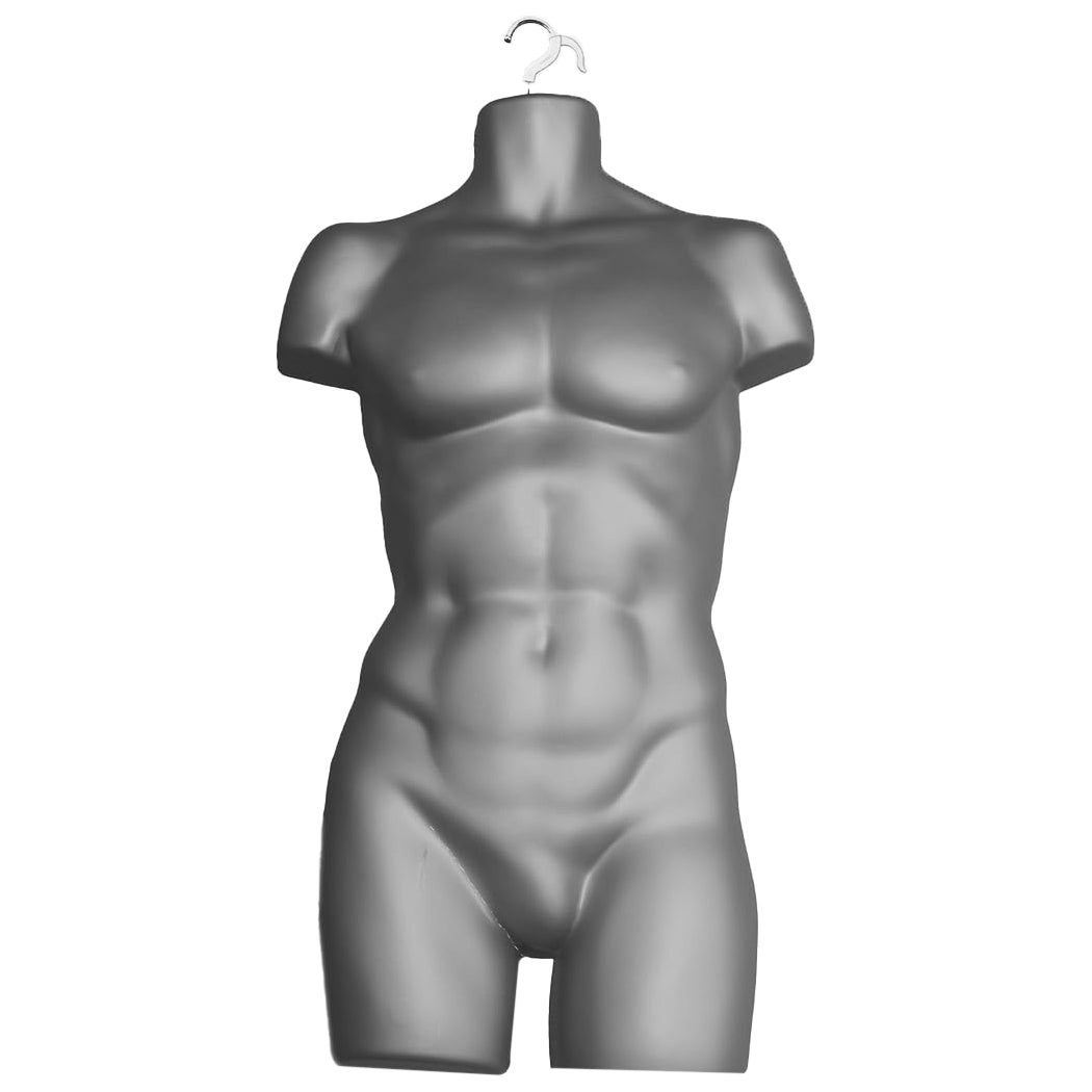 Adult Male Full Silver Hanging Body Form Display Mannequin