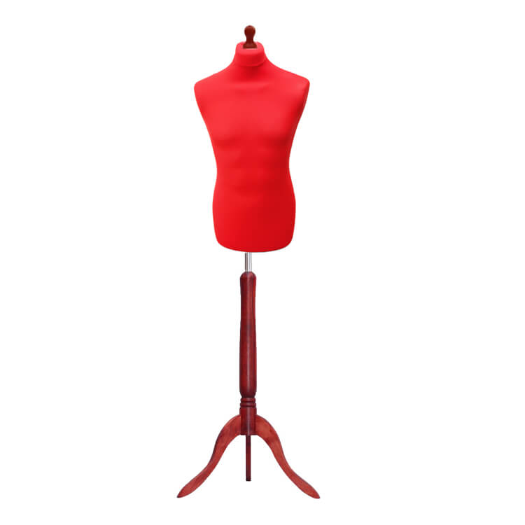 Male Tailors Mannequin Red With Choice of Tripod stands