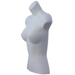 3/4 Female White Hanging Plastic Body Form