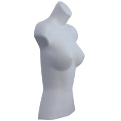 3/4 Female White Hanging Plastic Body Form
