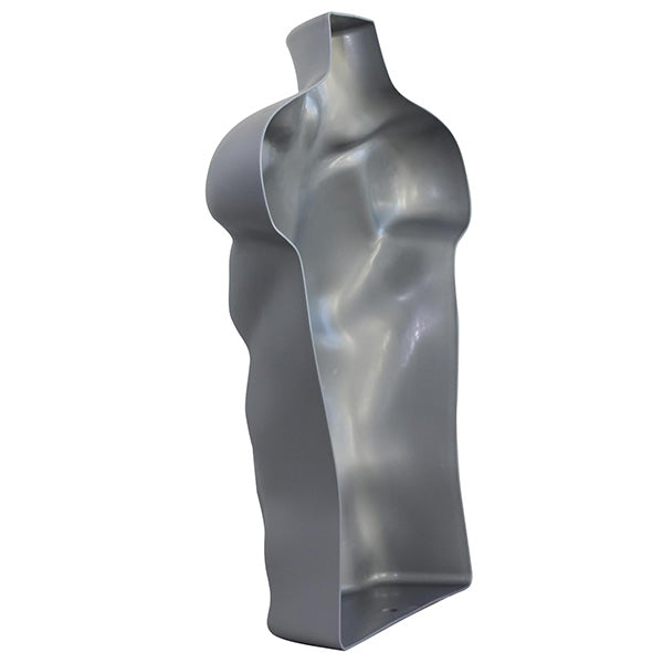 silver back side Half Body 3/4 Male Hanging Plastic Mannequin
