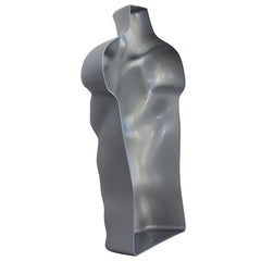 Male Silver Hanging Plastic Body form Mannequin
