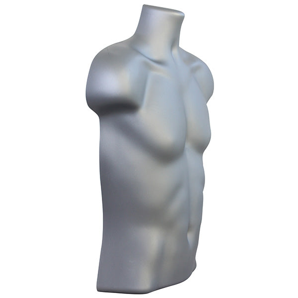 Male Silver Hanging Plastic Body form Mannequin