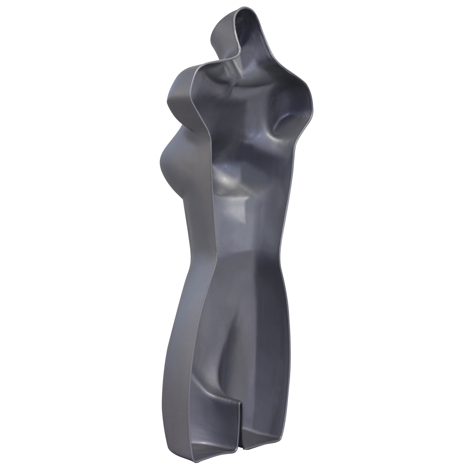 Female Full Size Silver Hanging Body Form Display Mannequin back side
