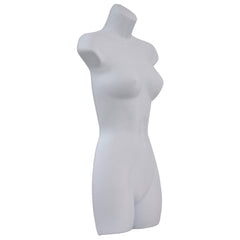Female Full Size White Hanging Body Form Display Mannequin front right side